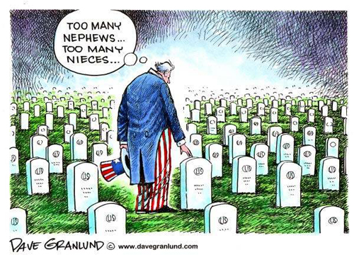 Memorial Day cartoon - remember the fallen heroes